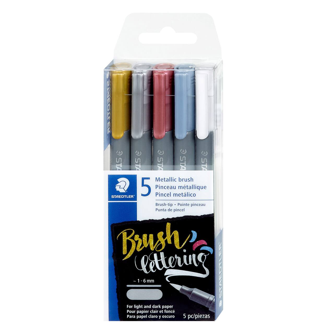 6 Packs: 5 ct. (30 total) Staedtler® Metallic Brush Markers